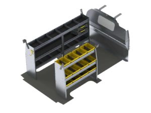 Aluminum Van Shelving Package, Chevrolet Express, 135”  WB - GSR-27
