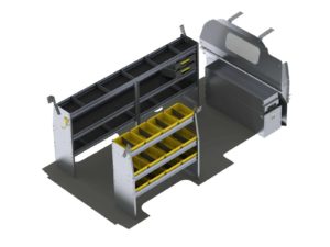 Aluminum Van Shelving Package, Chevrolet Express, 155”  WB - GSL-27