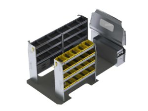 Aluminum Van Shelving Package, Mercedes Sprinter, 144”  WB - DLS-27