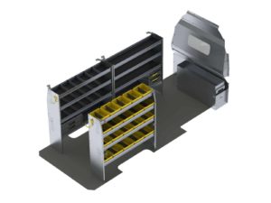 Aluminum Van Shelving Package, Mercedes Sprinter, 170”  WB - DHL-27