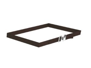 Black Nylon Strap 1" Wide X 72" Long, Chrome Plated Buckle