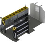 Electrician Van Shelving Package, Chevrolet Express, 155”  WB - GSL-11