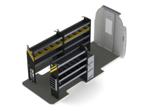 HVAC Van Shelving Package, Mercedes Sprinter, 170”  WB - DHL-12