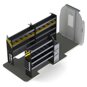 HVAC Van Shelving Package, Mercedes Sprinter, 170”  WB - DHL-12