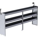 N4 Series Cargo Van Shelving, 96" Wide, 3 Trays