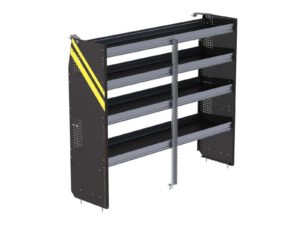 N5 Series Cargo Van Shelving, 72" Wide, 4 Trays