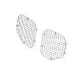 Set Of 2 Rear Window Grills, Steel Wire Painted Black, Ford Transit Connect