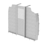 Straight Van Partition with Perforated Window, No Access, Steel, Full Size Van - C20-GS