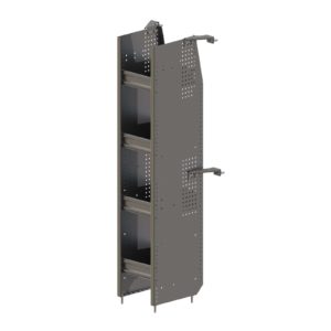 N5 Series Cargo Van Shelving, Bookshelf, 12" Wide, 4 Trays - N5-RA12-4
