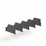 Van Shelving Set of 5 High Dividers with Clips, 12" Depth